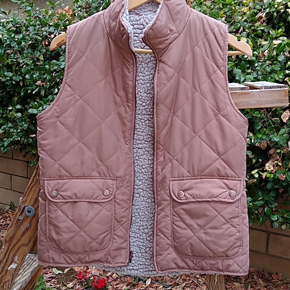 Thread & Supply Reversible Quilted/Sherpa Vest XS